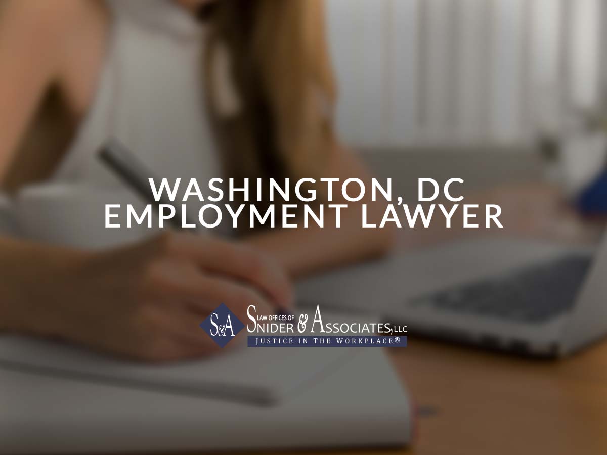 Washington DC Employment Lawyer Snider and Associates, LLC